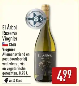 ALDI El Árbol Reserva Viognier aanbieding