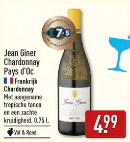 ALDI Jean Giner Chardonnay Pays d'Oc aanbieding