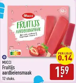 ALDI Mucci Fruitijs aardbeiensmaak aanbieding