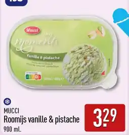 ALDI Mucci Roomijs vanille & pistache aanbieding