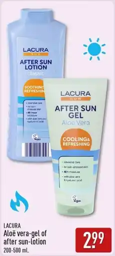ALDI Lacura Aloë vera-gel of after sun-lotion aanbieding