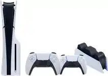 Coolblue PlayStation 5 Slim Disc Edition + Extra Controller Wit + Oplaadstation aanbieding