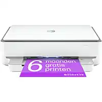 MediaMarkt HP Envy 6032e - Instant Ink Printen Kopiëren En Scannen Inkt All-in-one-printer Wit HP+ Geschikt aanbieding