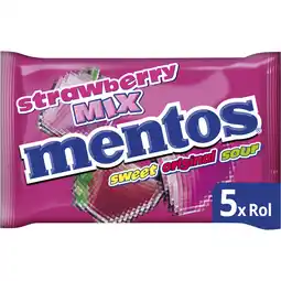 Albert Heijn Mentos Strawberry mix 5-pack aanbieding