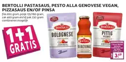 Boon`s Markt BERTOLLI PASTASAUS, PESTO ALLA GENOVESE VEGAN, PIZZASAUS EN/OF PINSA aanbieding