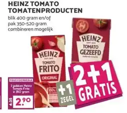Boon`s Markt HEINZ TOMATO TOMATENPRODUCTEN aanbieding