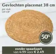 Boon`s Markt Gevlochten placemat 38 cm aanbieding