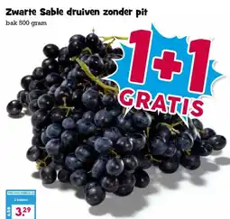 Boon`s Markt Zwarte Sable druiven zonder pit aanbieding