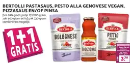 Boon`s Markt BERTOLLI PASTASAUS, PESTO ALLA GENOVESE VEGAN, PIZZASAUS EN/OF PINSA aanbieding