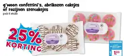 Boon`s Markt g'woon confettini's, abrikozen cakejes of rozijnen stercakejes aanbieding
