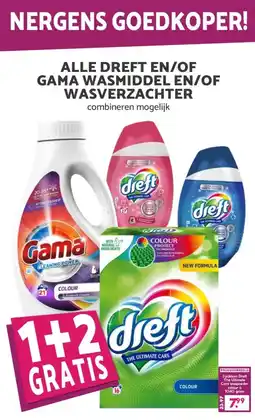 Boon`s Markt ALLE DREFT EN/OF GAMA WASMIDDEL EN/OF WASVERZACHTER combineren mogelijk aanbieding