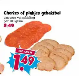 Boon`s Markt Chorizo of plakjes gehaktbal aanbieding