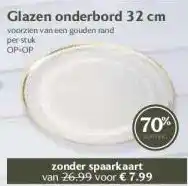 Boon`s Markt Glazen onderbord 32 cm aanbieding