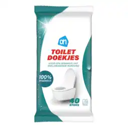 Albert Heijn AH Toilet reinigingsdoekjes vochtig aanbieding