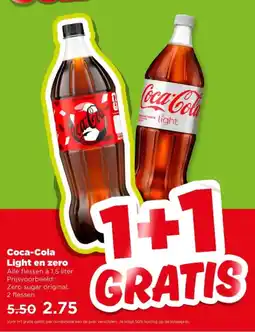 PLUS Coca-Cola Light en zero aanbieding