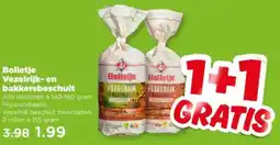 PLUS Bolletje Vezelrijk-en bakkersbeschuit aanbieding