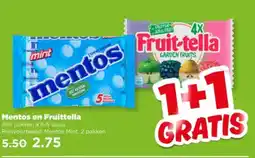 PLUS Mentos en Fruittella aanbieding