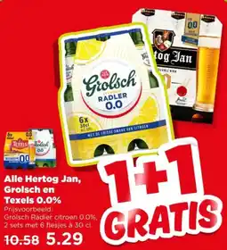 PLUS Alle Hertog Jan, Grolsch en Texels 0,0% aanbieding
