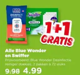 PLUS Alle Blue Wonder en Swiffer aanbieding