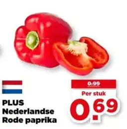 PLUS Plus Nederlandse Rode paprika aanbieding