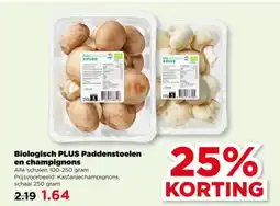PLUS Biologisch Plus Paddenstoelen en champignons aanbieding