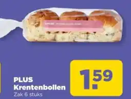PLUS Plus krentenbollen aanbieding