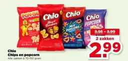 PLUS Chio Chips en popcorn aanbieding
