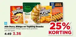 PLUS Alle Duca, Bibigo en Topking Snacks aanbieding