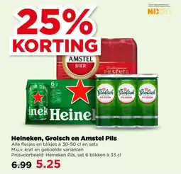 PLUS Heineken, Grolsch en Amstel Pils aanbieding