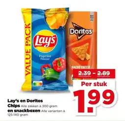 PLUS Lay's en Doritos Chips en snackboxen aanbieding
