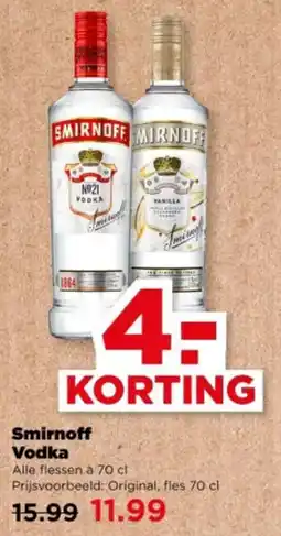 PLUS Smirnoff Vodka aanbieding