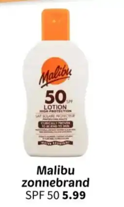 Wibra Malibu zonnebrand SPF 50 aanbieding