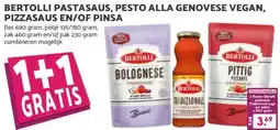 Coop BERTOLLI PASTASAUS, PESTO ALLA GENOVESE VEGAN, PIZZASAUS EN/OF PINSA aanbieding