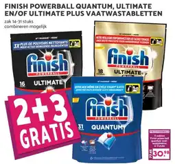 Coop FINISH POWERBALL QUANTUM, ULTIMATE EN/OF ULTIMATE PLUS VAATWASTABLETTEN aanbieding