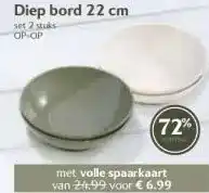 Coop Diep bord 22 cm aanbieding