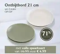 Coop Ontbijtbord 21 cm aanbieding