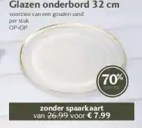 Coop Glazen onderbord 32 cm aanbieding