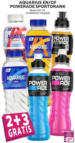 Coop AQUARIUS EN/OF POWERADE SPORTDRANK aanbieding