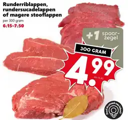 Coop Runderriblappen, rundersucadelappen of magere stooflappen aanbieding