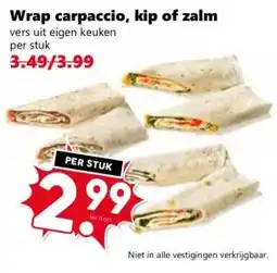 Coop Wrap carpaccio, kip of zalm aanbieding