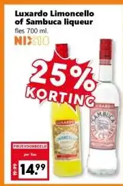 Coop Luxardo Limoncello of Sambuca liqueur aanbieding