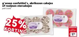 Coop g'woon confettini's, abrikozen cakejes of rozijnen stercakejes aanbieding