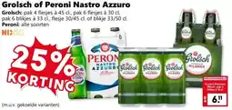 Coop Grolsch of Peroni Nastro Azzuro aanbieding