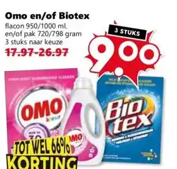 Coop Omo en/of Biotex aanbieding