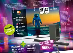 EP EP:Bundel Philips 65OLED850/12 4K TV & TAB8200 Soundbar aanbieding