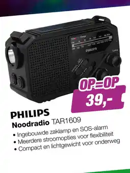 EP Philips TAR1609 Survival Draagbare Radio + zaklamp en SOS-alarm aanbieding