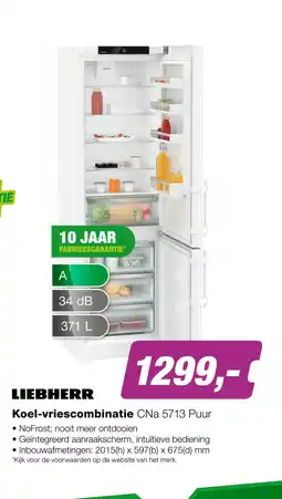 EP Liebherr CNa 5713-20 Puur Koel-vriescombinatie aanbieding