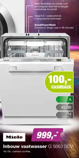 EP Miele G 5663 SCVi Active E Inbouw Vaatwasser aanbieding