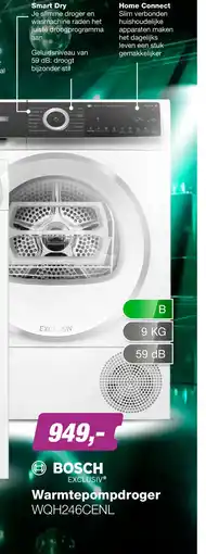 EP BOSCH WQH246CENL Serie 6 EXCLUSIV Warmtepompdroger aanbieding