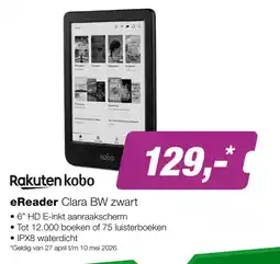 EP Kobo Clara BW Zwart aanbieding